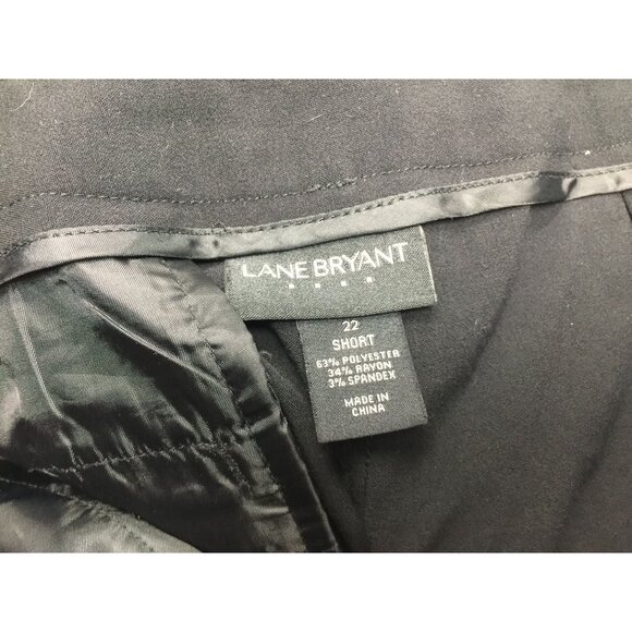 LANE BYRANT WOMENS SIZE 22 SHORT BLACK DRESS PANTS - Picture 5 of 5